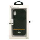 MINI 公式ライセンス品 iPhoneX専用 カーボン+PUハードケース Real Carbon Fiber - PC/TPU Hybrid Case - P...