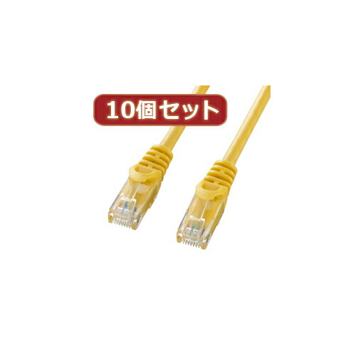 パソコン パーツ 部品 LAN スタンド 情報 マウス スマートフォン OA機器 周辺 スマホ デジタル関連 | 10個セットサンワサプライ カテゴリ6UTPLANケーブル LA-Y6-02YX10