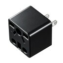 サンワサプライ 日本専用マルチタイプ電源変換アダプタ TR-AD5BK | コンセント 電源 プラグ 関連単語 ボックス キャップ プレート コード ケーブル おしゃれ タワー type-c マグネット 変換 ソーラー 有線 無線 カバー タップ タイマー usb