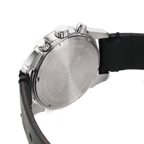 GRANDEUR グランドールプラス メンズウォッチイタリアンレザーバンドシリーズ ブラック GRP001W4