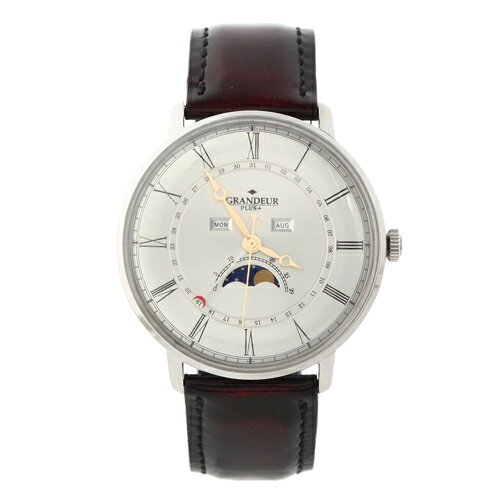 GRANDEUR グランドールプラス メンズウォッチクラシカルムーンフェイズアドバンテックレザーシリーズ レッド GRP014W1 | ウォッチ watch 時計 関連単語 ベルト ケース メンズ オシャレ 壁掛け レディース バンド カバー 充電器 腕時計 スタンド ワインダー