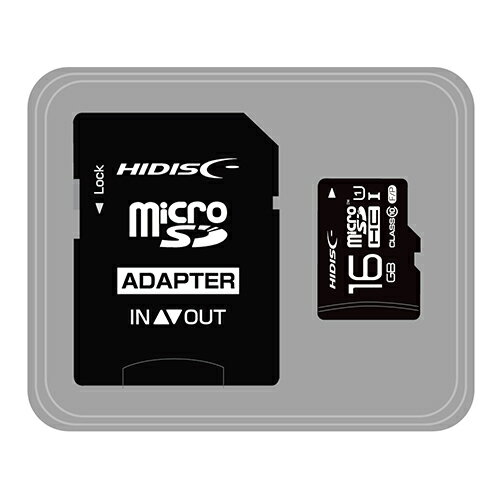 HIDISC microSDHCカード 16GB CLASS10 UHS-1対応 高速転送 Read70 SD変換アダプタ付き HDMCSDH16GCL10UI...