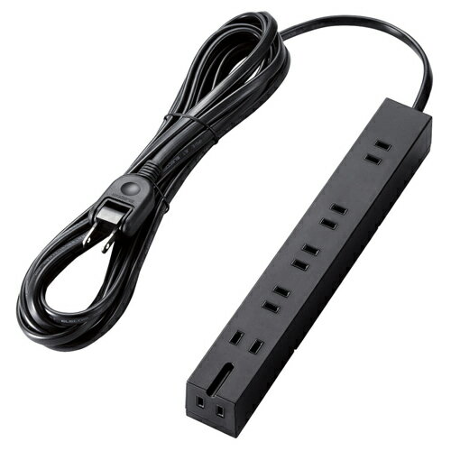 部品 マウス パット WEB LAN ルーター パソコン スマートフォン スマホ OA機器 デジタル デジタル関連 | エレコム 回転機能タップ 6個口 内3ピン1 5m ブラック T-KF01-2650BK