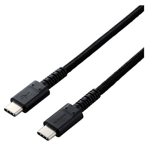 エレコム スマホ・タブレット用USBケーブル/USB(C-C)/高耐久/Power Delivery対応/認証品/1.2m/ブラック MPA-CCS12PNBK | PC スマホ 機器 関連：アダプタ 延長 ケーブル タイプ 充電 メモリー usbメモリ ハブ コンセント 変換 充電器 容量 type