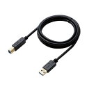 エレコム USB3.0ケーブル/A-Bタイプ/AV売場用/1.5m/ブラック DH-AB3N15BK | パソコン 機器 関連:type ハブ usbメモリ アダプタ 充電 ケーブル コンセント 変換 延長 充電器 タイプ 容量 メモリー(2)