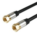 5個セット HORIC アンテナケーブル 1.5m ブラック アルミヘッド 両側ネジ式コネクタ AC15-373BKX5(2)