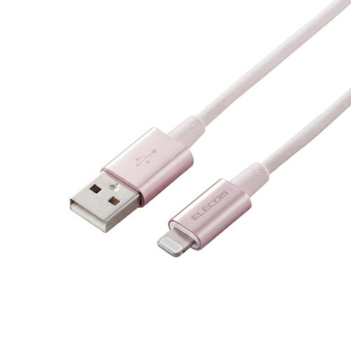 機器 パーツ ケース スタンド アクセサリー 部品 マウス パット WEB LAN ルーター デジタル関連 | 5個セット エレコム Lightningケーブル 準高耐久 アルミコネクタ 1.0m ピンク MPA-UALPS10PNX5