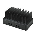 LAN ルーター パソコン スマートフォン スマホ OA機器 デジタル 情報 周辺 機器 パーツ デジタル関連 | サンワサプライ USB充電スタンド 8ポート 合計19.2A 高耐久タイプ ACA-STN74BK(2)