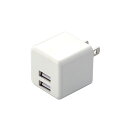 パソコン パーツ 部品 LAN スタンド 情報 マウス スマートフォン OA機器 周辺 スマホ デジタル関連 | エレコム AC充電器 スマホ タブレット用 2.4A出力 USB-Aメス2ポート おまかせ充電搭載 キューブ型 ホワイト MPA-ACU11WH(2)