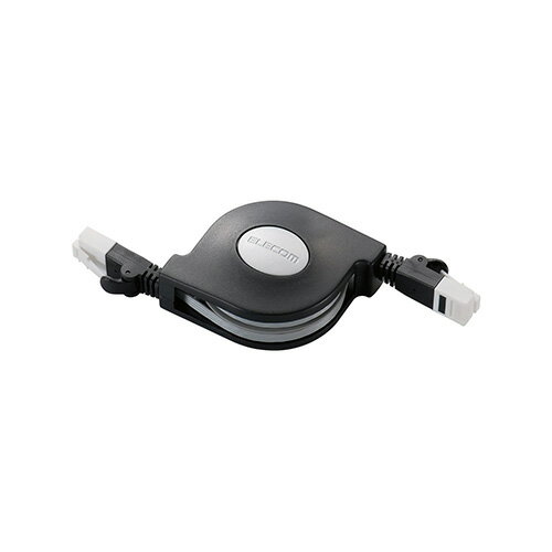 パソコン パーツ 部品 LAN スタンド 情報 マウス スマートフォン OA機器 周辺 スマホ デジタル関連 | エレコム LANケーブル CAT6 爪折れ防止 巻取 2.5m ブラック LD-MCTGT BK2
