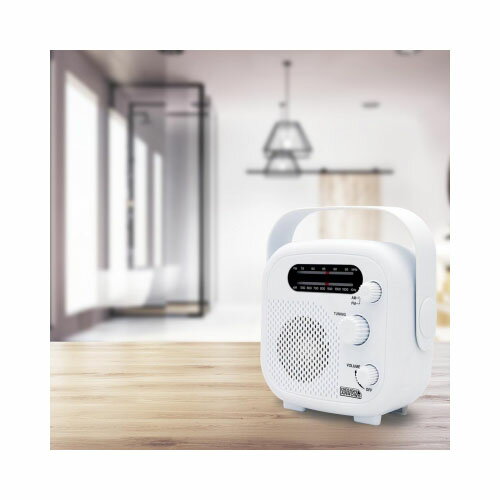 創造生活館のYAZAWA シャワーラジオ ホワイトSHR02WH｜アングル2