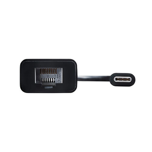 サンワサプライ USB3.2 TypeC-LAN変換アダプタ(ブラック) USB-CVLAN2BKN | PC 周辺機器 関連：usbメモリ タイプ 容量 ハブ コンセント ケーブル 充電器 変換 type アダプタ 充電 メモリー 延長