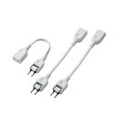 機器 パーツ ケース スタンド アクセサリー 部品 マウス パット WEB LAN ルーター デジタル関連 | 5個セット エレコム 電源延長コード 0.1m 3本パック ホワイト T-ADR1WHX3X5