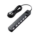 【5個セット】エレコム AV雷ガードタップ/個別スイッチ/ホコリシャッター付/6個口/5m/ブラック AVT-K6A-2650BKX5 関連:(日常 生活 暮ら...