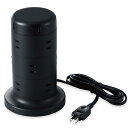 【5個セット】エレコム 延長コード タワー電源タップ 12個口 2m ほこりシャッター付 ブラック TT-U02-1220BKX5 | コンセント 電源 プラグ...