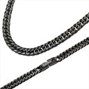 CrazyAngel 喜平ネックレス 喜平チェーン 6面ダブル 50cm ステンレス メンズ ネックレス ブラック 黒 チェーン ダブル クレイジーエンジェル 金属アレルギー 対応 0018ca-965