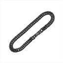 CrazyAngel 喜平ブレスレット 6面ダブル ブレスレット 18cm ステンレス メンズ ブラック 黒 チェーン ダブル クレイジーエンジェル 金属アレル...