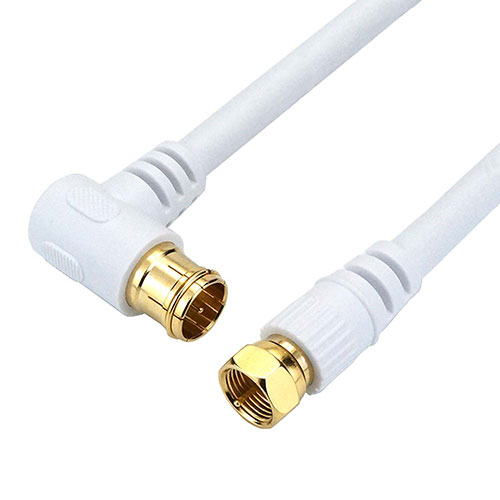 OA機器 デジタル 情報 周辺 機器 パーツ ケース スタンド アクセサリー 部品 マウス デジタル関連 | ホーリック アンテナケーブル 10m ホワイト L字差込式 ネジ式コネクタ AC100-598WH