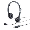 サンワサプライ USBヘッドセット MM-HSU18BK(2)
