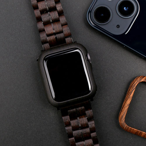 VOWOOD ボーウッド ハードケース for Apple Watch アップルウォッチ 44mm 黒檀調パターン VW74049AWCP | Apple 関連単語 9 充電器 充電 カバー ultra スマートフォン カード スマホ タブレット ギフト Pencil ウオッチ メンズ アップル watch 10 バンド se