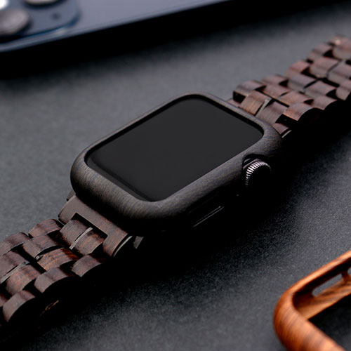 VOWOOD ボーウッド ハードケース for Apple Watch アップルウォッチ 44mm 黒檀調パターン VW74049AWCP | Apple 関連単語 9 充電器 充電 カバー ultra スマートフォン カード スマホ タブレット ギフト Pencil ウオッチ メンズ アップル watch 10 バンド se