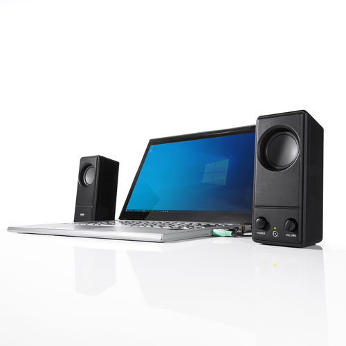 サンワサプライ USB電源PCスピーカー MM-SPL18UBK | パソコン 機器 関連：type ハブ usbメモリ アダプタ 充電 ケーブル コンセント 変換 延長 充電器 タイプ 容量 メモリー