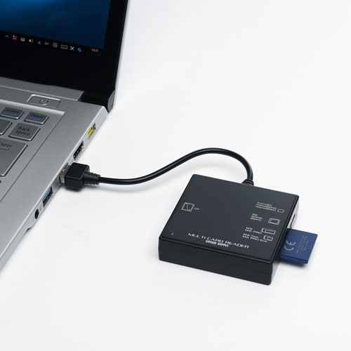 パソコン パーツ 部品 LAN スタンド 情報 マウス スマートフォン OA機器 周辺 スマホ デジタル関連 | サンワサプライ USB2.0 カードリーダー ブラック ADR-ML23BKN