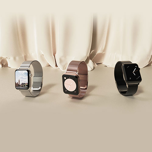 miak CLIP MESH BAND for Apple Watch 45/44/42mm ローズゴールド SMAMA-W4244RG | Apple 関連単語 スマートフォン カード スマホ タブレット ギフト Pencil ウオッチ メンズ アップル watch 10 バンド se 9 充電器 充電 カバー ultra