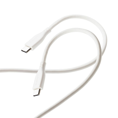 パソコン パーツ 部品 LAN スタンド 情報 マウス スマートフォン OA機器 周辺 スマホ デジタル関連 | 5個セット エレコム なめらかUSB Type-Cケーブル 非認証品、C-C MPA-CCSS10WHX5