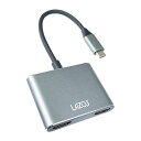 【6個セット】 Lazos TypeCハブ 2in1 L-CH2X6(2)