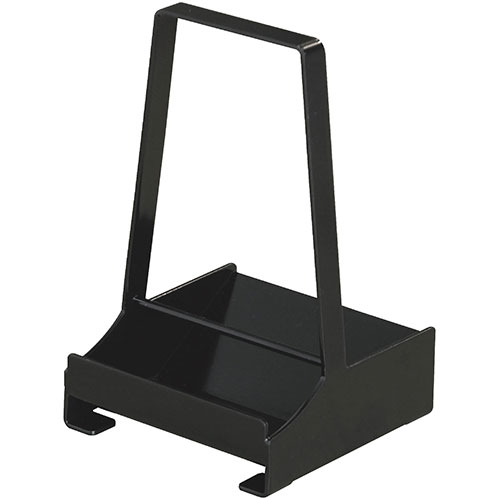スタンド アクセサリー 部品 マウス パット WEB LAN ルーター パソコン スマートフォン スマホ デジタル関連 | 日東 なべ蓋&お玉スタンド ブラック LLS-BK