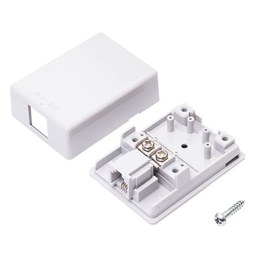 ミヨシ DA-60／WH 6極6芯対応 電話機コード延長アダプタ