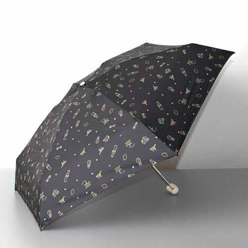 オーロラ チャムチャムマーケット CHAM CHAM MARKET 雨ベビーミニ傘 Neon ブラック 1CM170060698 | 傘 関連単語 傘立て スリム 可愛い コンパクト メンズ 女性 レディース かさ ホルダー カバー マグネット 男性 雨傘 子供 おしゃれ 大きい