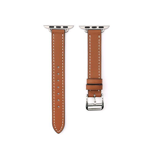 WEARPLANET Slim Line クラシック本革バンド for Apple Watch 45/44/42mm メープルブラウン WP23141AW
