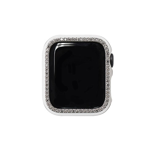WEARPLANET ラインストーンハードケース for Apple Watch 40mm シルバー WP23112AWSV | Apple 関連単語 アップル watch 10 バンド se 9 充電器 充電 カバー ultra スマートフォン カード スマホ タブレット ギフト Pencil ウオッチ メンズ