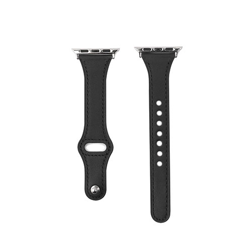 WEARPLANET Slim Line フラット本革バンド for Apple Watch 45/44/42mm Deep Black WP23205AWBK | Apple 関連単語 スマホ タブレット ギフト Pencil ウオッチ メンズ アップル watch 10 バンド se 9 充電器 充電 カバー ultra スマートフォン カード