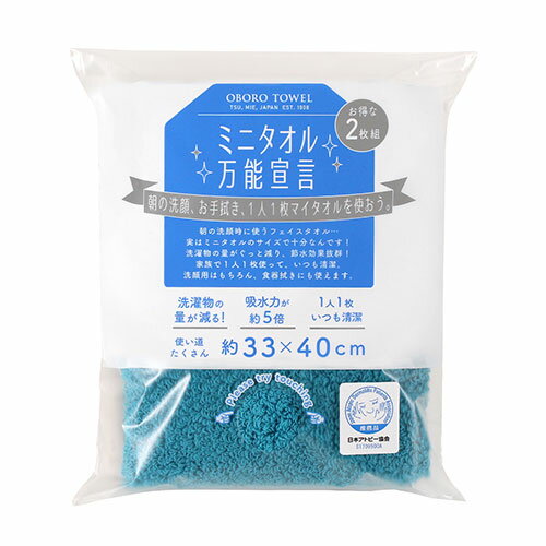 本多タオル ミニタオル万能宣言 おぼろタオル ハンドタオル2枚組 クール系 BN-COO 本多タオル ミニタオル万能宣言 おぼろタオル ハンドタオル2枚組 クール系 BN-COO