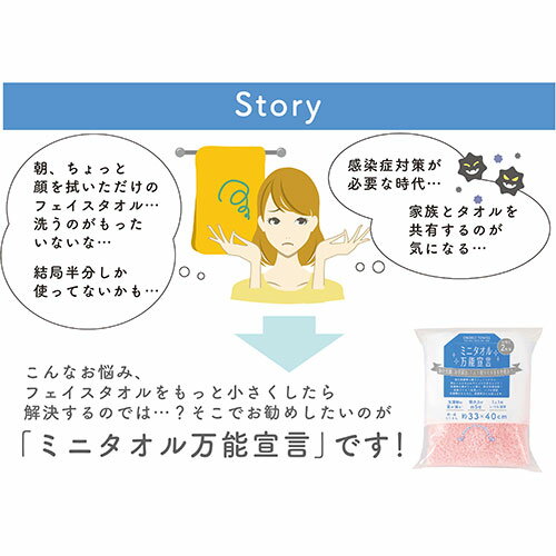 本多タオル ミニタオル万能宣言 おぼろタオル ハンドタオル2枚組　ウォーム系 BN-WAR 関連：(アイディア 時短 グッズ 商品 生活 暮らし 便利 安全)