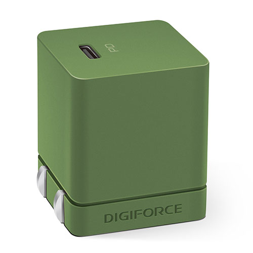 デジフォース Cube キューブ型PD充電器 20W 1C オリーブグリーン D0037OG | 充電 ルーター モバイル バッテリー クレードル 電子 関連単語 ラック type-c ボックス 壁掛け 軽量 小型 大容量 ソーラ アンカー iphone 充電器 ケーブル タイプc 急速 収納 隠し 単3
