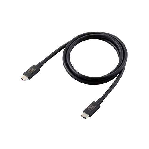 スタンド アクセサリー 部品 マウス パット WEB LAN ルーター パソコン スマートフォン スマホ デジタル関連 | エレコム USB4ケーブル C-Cタイプ 認証品 USB Power Delivery対応 240W 1.0m ブラック USB4-CCPE10NBK