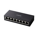 エレコム Giga対応スイッチングハブ/8ポート/金属筺体/電源外付けモデル/ブラック EHC-G08MA-B | コンセント 電源 プラグ 関連単語 コード ケーブル おしゃれ タワー type-c マグネット 変換 ソーラー カバー タップ タイマー usb ボックス キャップ プレート(2)