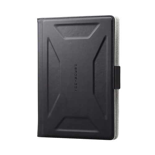 機器 パーツ ケース スタンド アクセサリー 部品 マウス パット WEB LAN ルーター デジタル関連 | エレコム タブレット汎用 手帳型ケース ZEROSHOCK 360度 3アングル ハンドベルト ペンホルダー 8.5〜11.5inch ブラック TB-10ZEROUBK