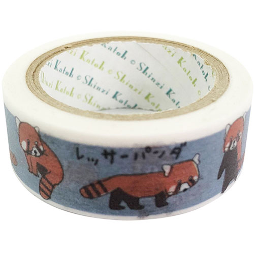 【5個セット】 シール堂 絶滅危惧種マスキングテープ レッサーパンダ ks-mt-10359X5