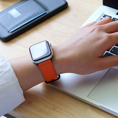 EGARDEN GENUINE LEATHER STRAP for Apple Watch 49/45/44/42mm Apple Watch用バンド オレンジ EGD20588AW | Apple 関連単語 スマホ タブレット ギフト Pencil ウオッチ メンズ アップル watch 10 バンド se 9 充電器 充電 カバー ultra スマートフォン カード
