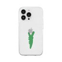 AKAN ソフトクリアケース for iPhone 14 Pro モグモグ ワニ 背面カバー型 AK23537i14P(2)