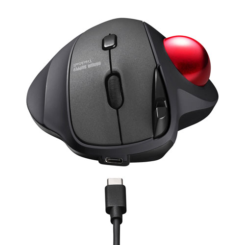 2025年 クリスマス スマホ pc パット WEB LAN ルーター パソコン スマートフォン スマホ OA機器 デジタル 情報 周辺 デジタル関連 | サンワサプライ ワイヤレストラックボール 静音 5ボタン 親指操作タイプ MA-WTB185BK
