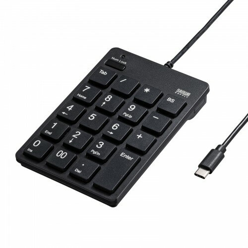 サンワサプライ USBテンキー NT-18CUBK | PC スマホ 機器 関連：アダプタ 延長 ケーブル タイプ 充電 メモリー usbメモリ ハブ コンセント 変換 充電器 容量 type