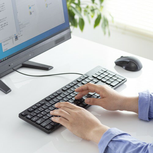 機器 パーツ ケース スタンド アクセサリー 部品 マウス パット WEB LAN ルーター デジタル関連 | サンワサプライ 静音キーボード SKB-SL37BK