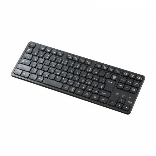 サンワサプライ ワイヤレス静音キーボード SKB-WL38BK | キーボード 関連単語 小型 大型 ピアノ カバー スライダー マウス かわいい 可愛い パソコン 周辺機器 bluetooth テンキー付 ワイヤレス 無線 有線 折り畳み 静音