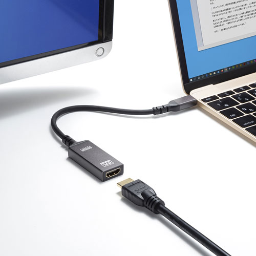 サンワサプライ USB Type C-HDMI変換アダプタ(8K/60Hz/HDR対応) AD-ALCHDR03 | PC スマホ 機器 関連：アダプタ 延長 ケーブル タイプ 充電 メモリー usbメモリ ハブ コンセント 変換 充電器 容量 type